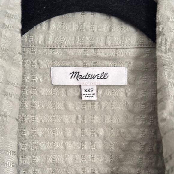 Madewell Textured Light Green Romper - Picture 2 of 2